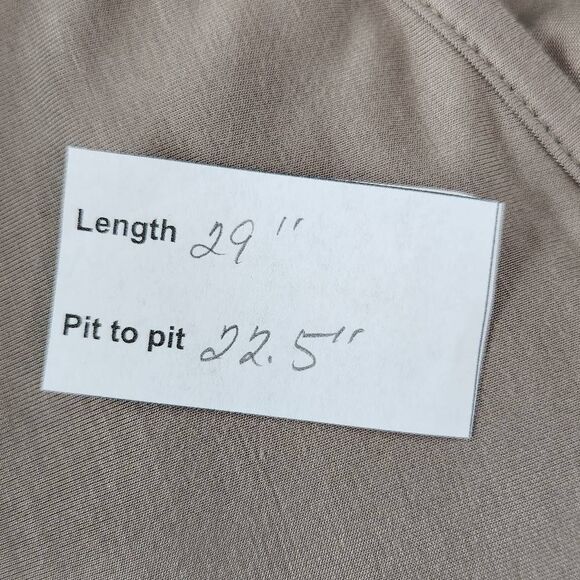 Joy Joy Taupe Oversized Tunic NWT Size XS Tan V-Neck Tunic - Picture 10 of 10